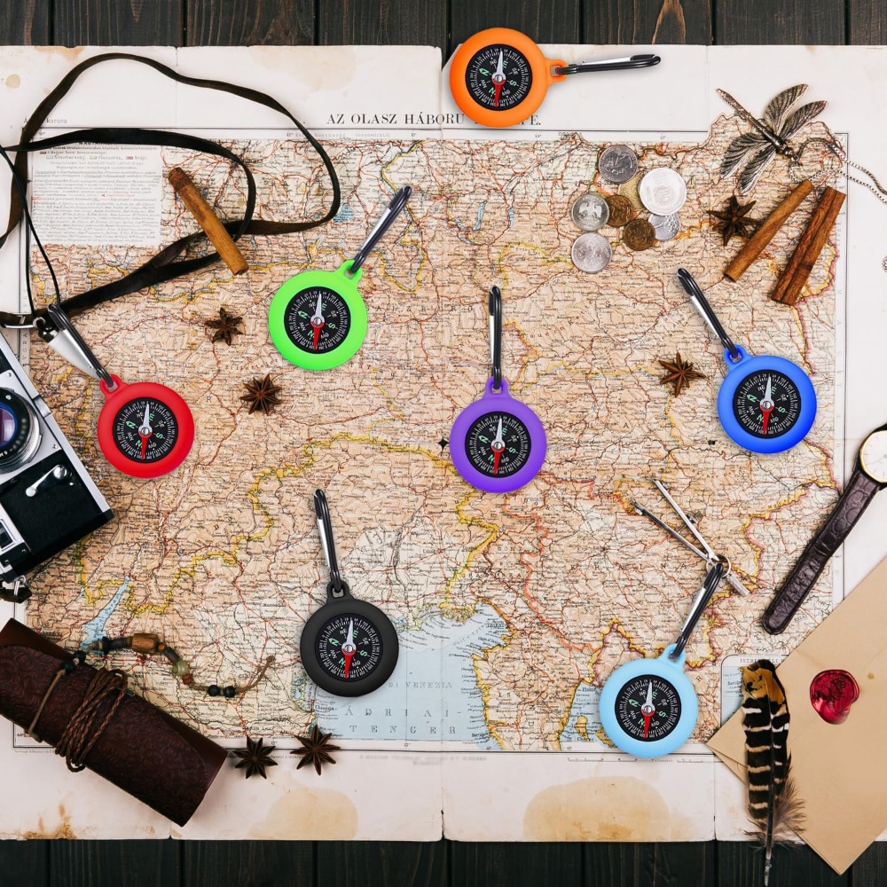 5-20 PCS Mini Compass Keychain - огляд і ціна Outdoor Adventure Birthday Party